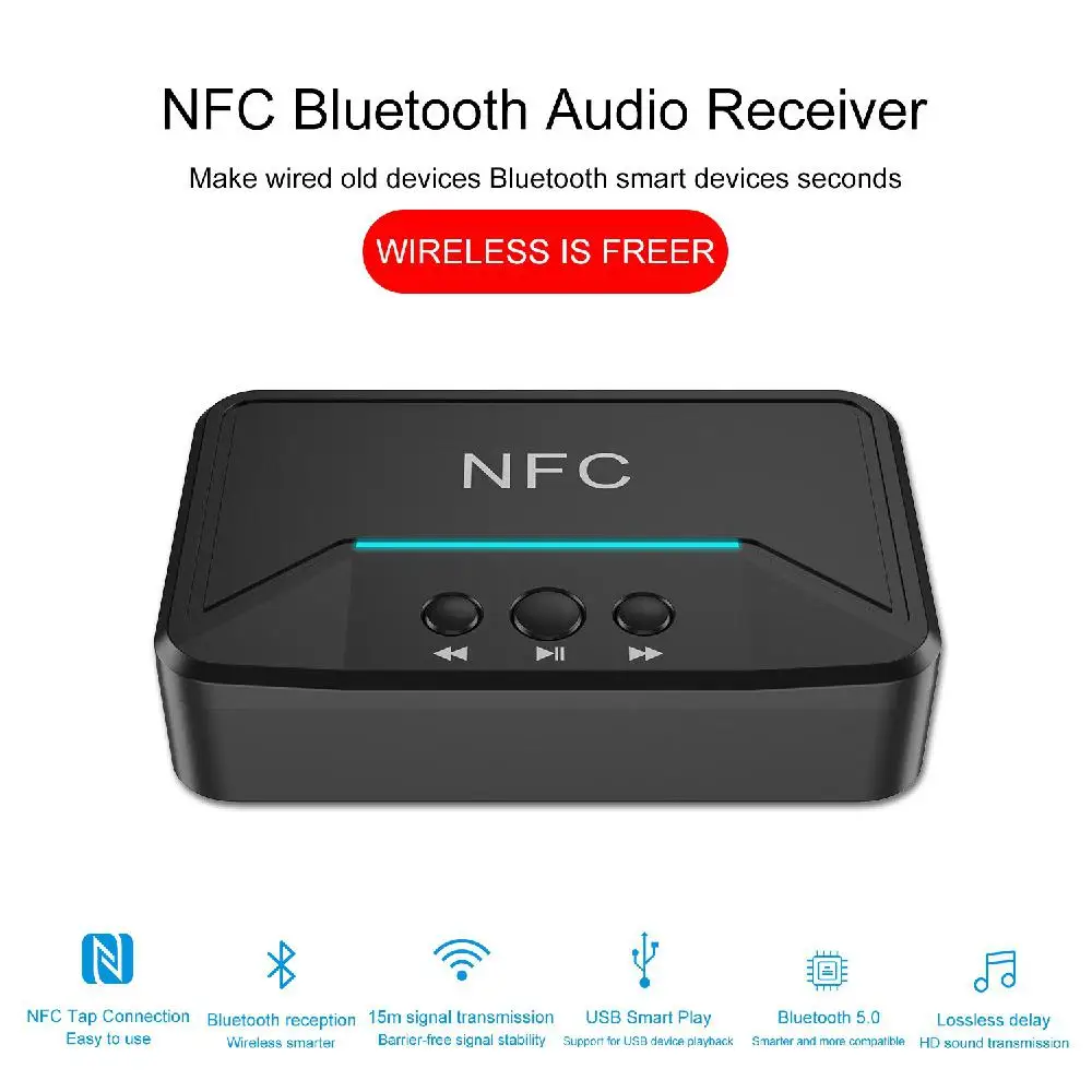 Bluetooth Receiver With Dc Usb 3.5mm Aux 2 Rca Low Latency Audio Hifi Wireless Adapter For Phone/Home Music System | Электроника