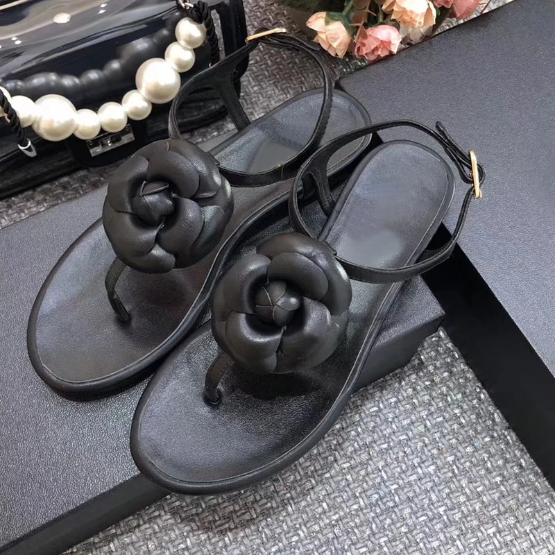 

Prowow Luxury Shoes Women Designers Brand Flowers Summer Sandals Women Low Heel Ankle Strap Gladiator Sandals Zapatos De Mujer