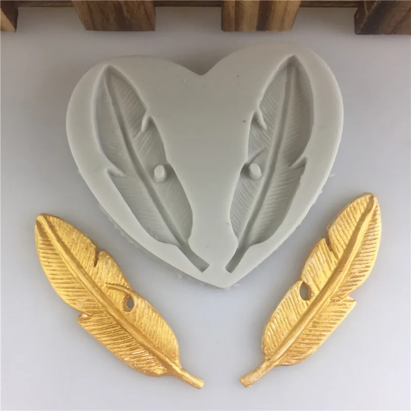 200 шт. силиконовая форма с пером для украшений ожерелий подвесок эпоксидной смолы