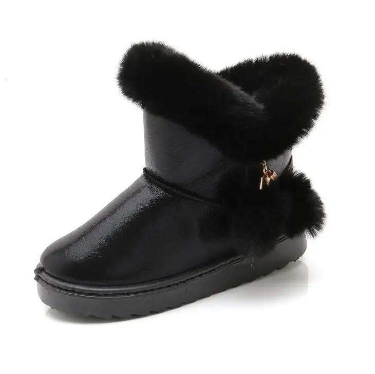 Children's winter boots for baby girl snow boots children's shoes 2021 boys shoes warm plush school fashion shoes images - 5