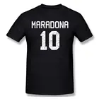 Футболка мужская с круглым вырезом, хлопок, короткий рукав, Ретро дизайн, Диего Марадона 10, большие размеры
