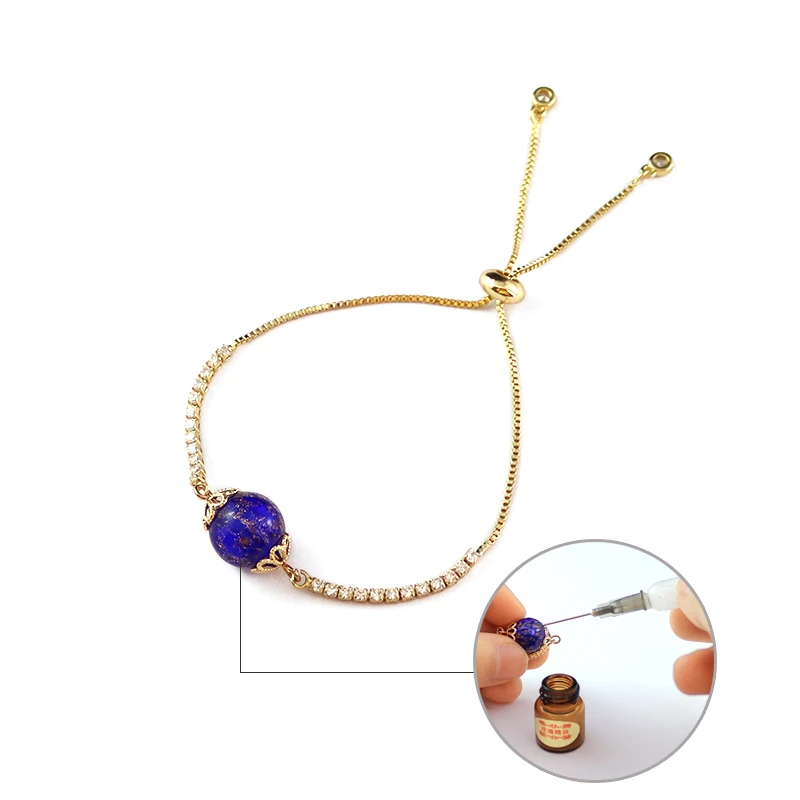 1PC Murano Glass Essential Oil ball Gold Bracelet Chain with diffuser Hole Perfume Women Bracelets | Украшения и аксессуары