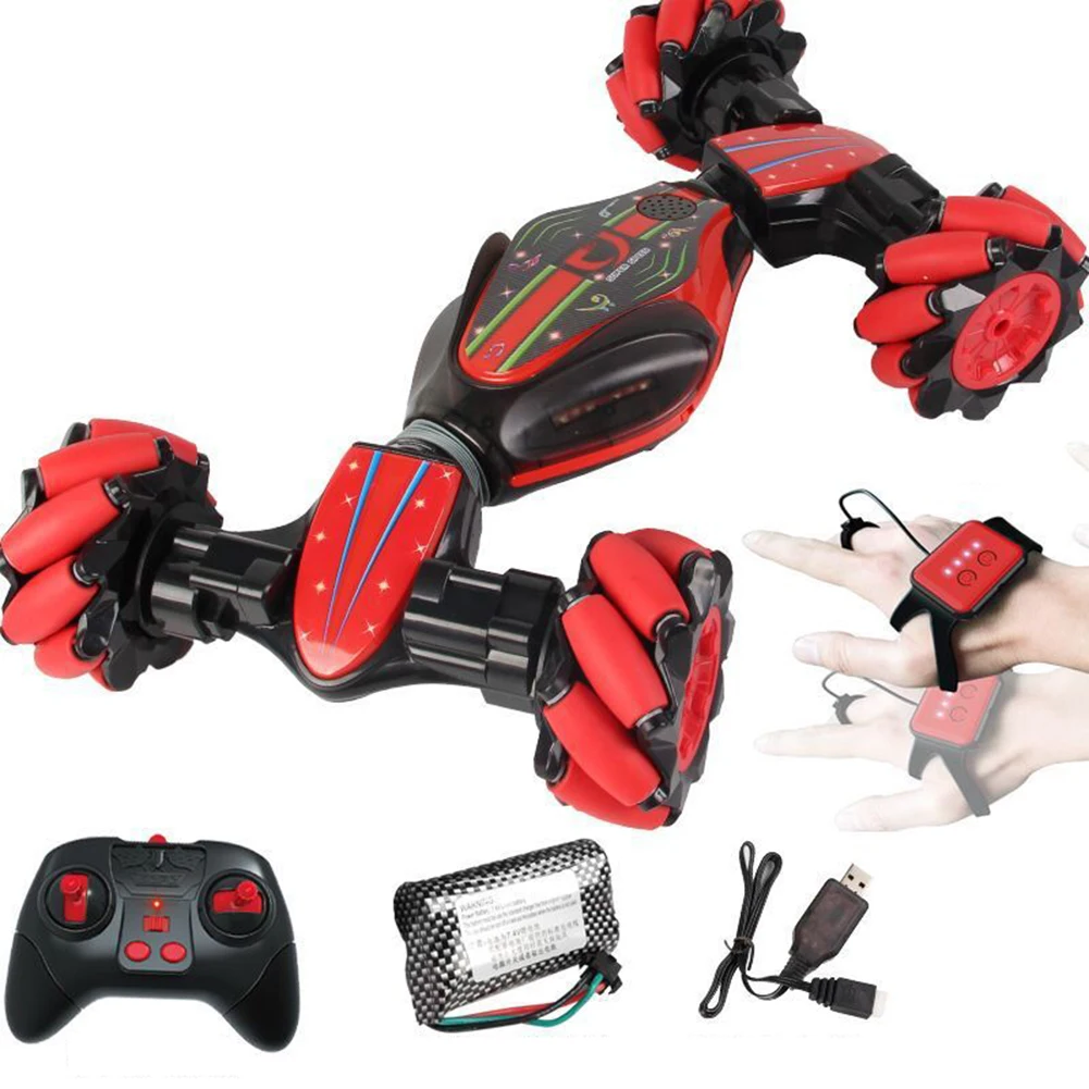 

Transformable Remote Control Car RC Stunt Gesture Sensing Twisting Off-Road Vehicle Light Music RC Car Toys 40 Mins Play Time