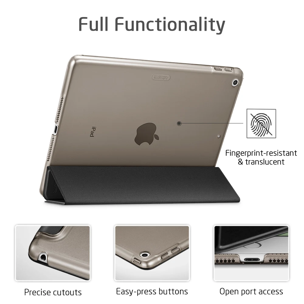 ESR чехол для iPad 7th Gen 10," 10,2 ударопрочный Ptotective чехол Trifold Smart Auto Sleep Wake Fold Stand чехол для iPad 7