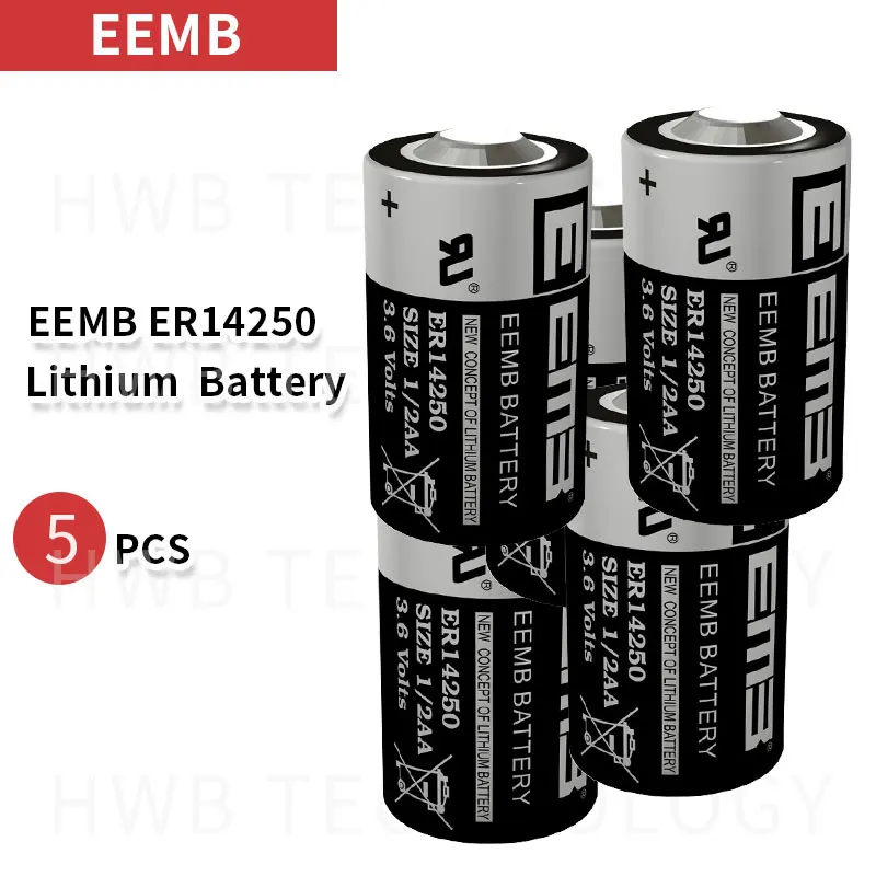 5 шт./лот EEMB ER14250 1/2AA 3 6 в 1200 мАч ПЛК литиевая батарея промышленное оборудование и