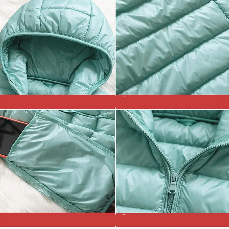 

Winter Women Ultralight Down Jacket Hooded Parka White Duck Down Jacket Plus Size 4XL Warm Coat Parkas Female waterproof Outwear