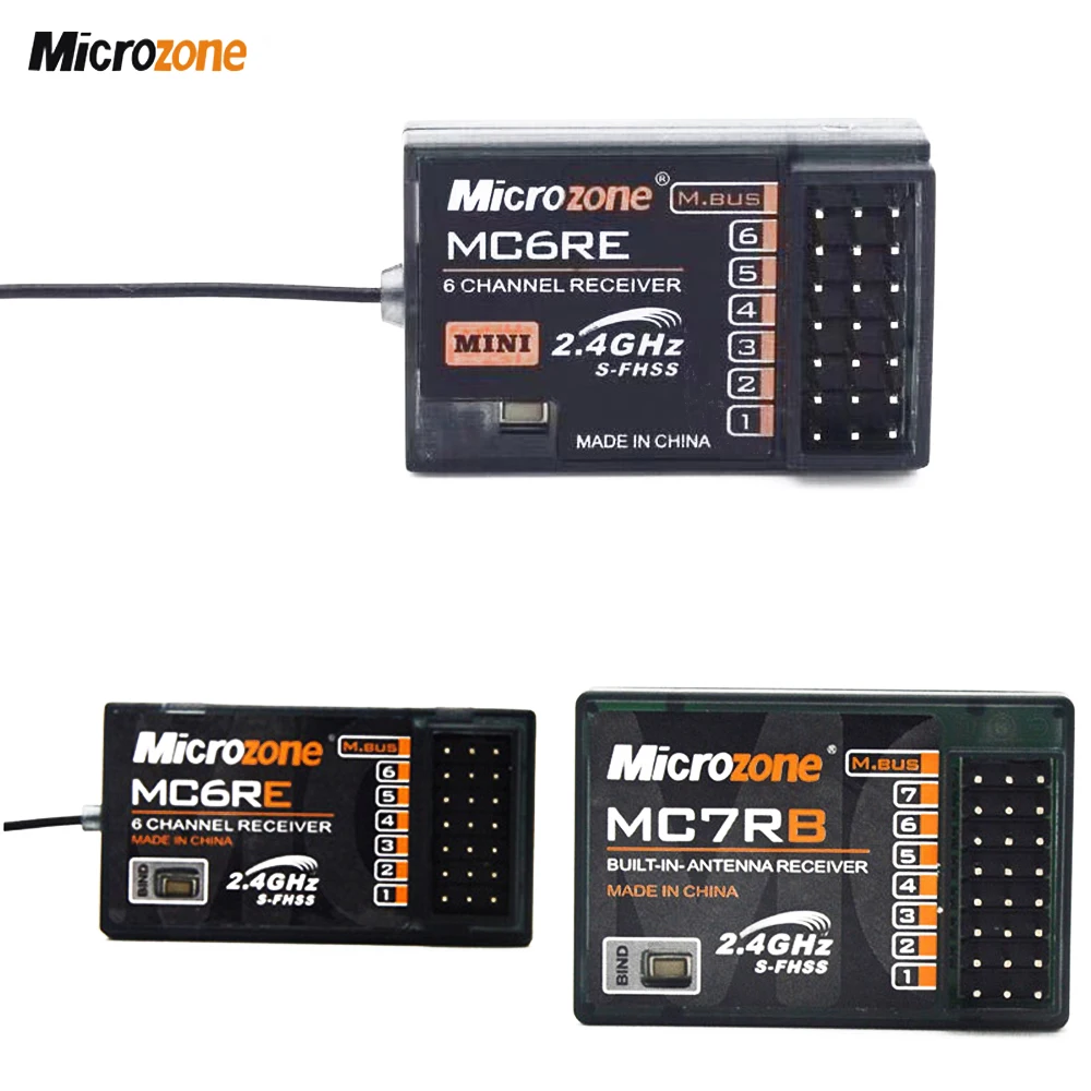 Пульт дистанционного управления MicroZone MC6C с MC6RE/Mini MC6RE/MC7RB 2,4G приемником для радиоуправляемого дрона с фиксированным крылом SU27