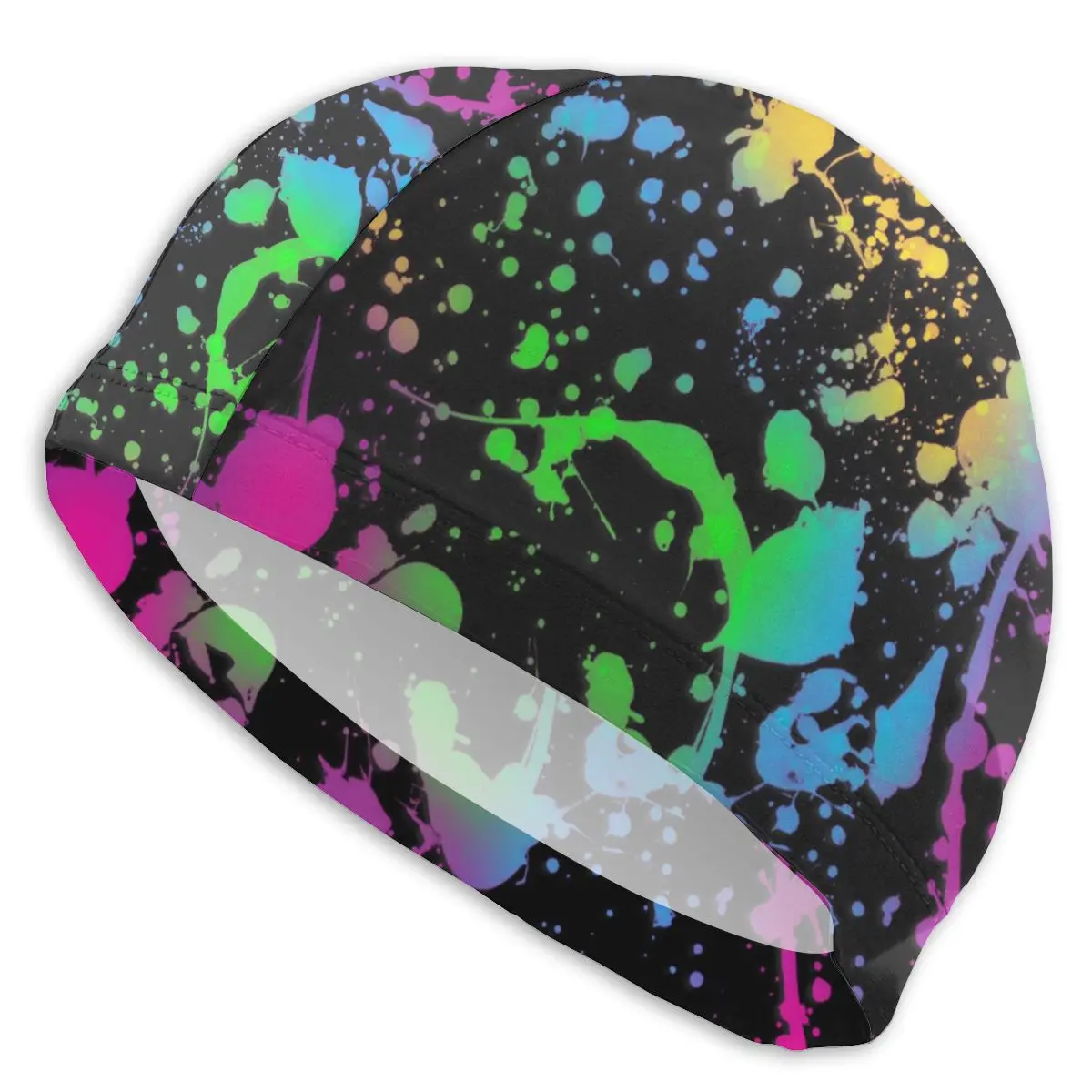 

sports goods Tie Dye Swimming cap Adults Men/Women High Elastic Waterproof PU Fabric Swimming Caps