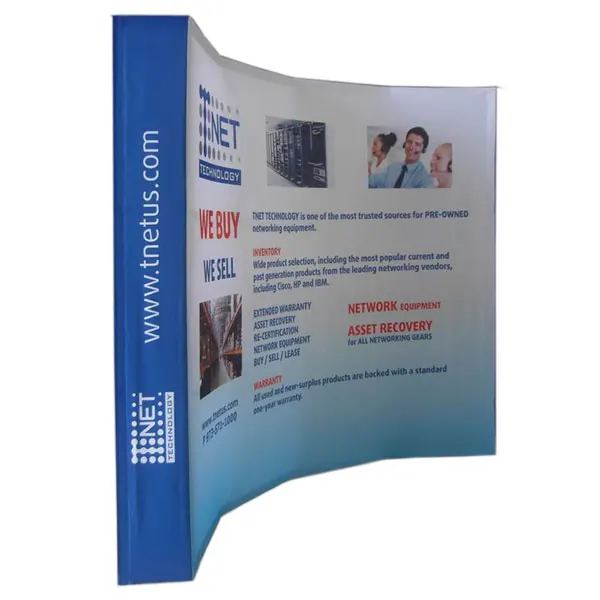 Выдвижная подставка из изогнутой ткани (выдвижные дисплеи ткани) |