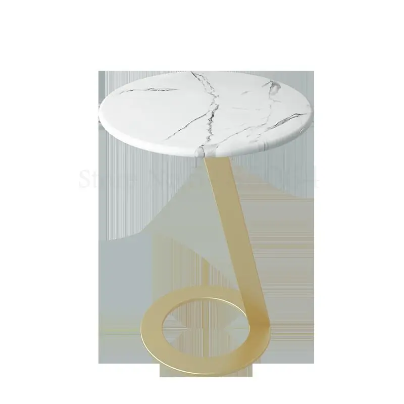 Пользовательский скандинавский мраморный боковой журнальный столик Простой