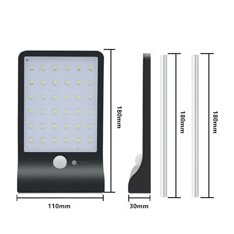 Горячая Распродажа светодиодный уличный светильник на солнечной энергии PIR
