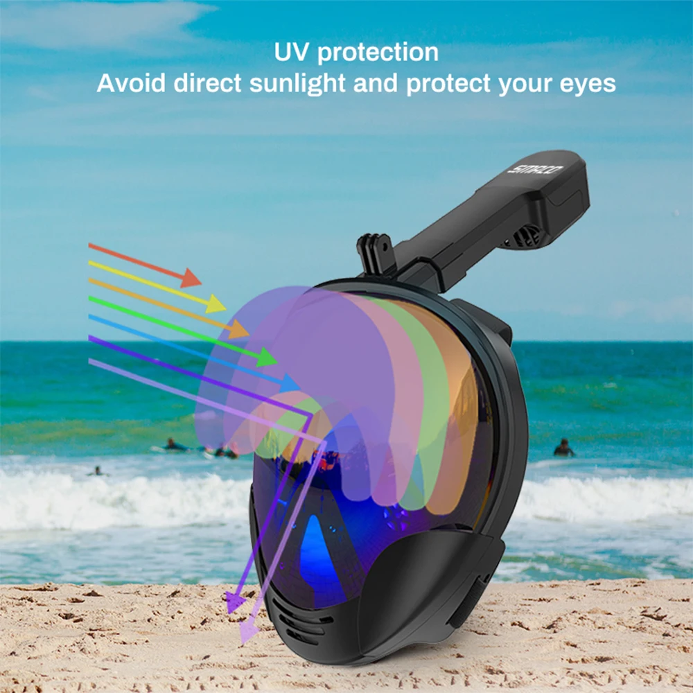 Маска для дайвинга незапотевающая маска подводного плавания на все лицо с