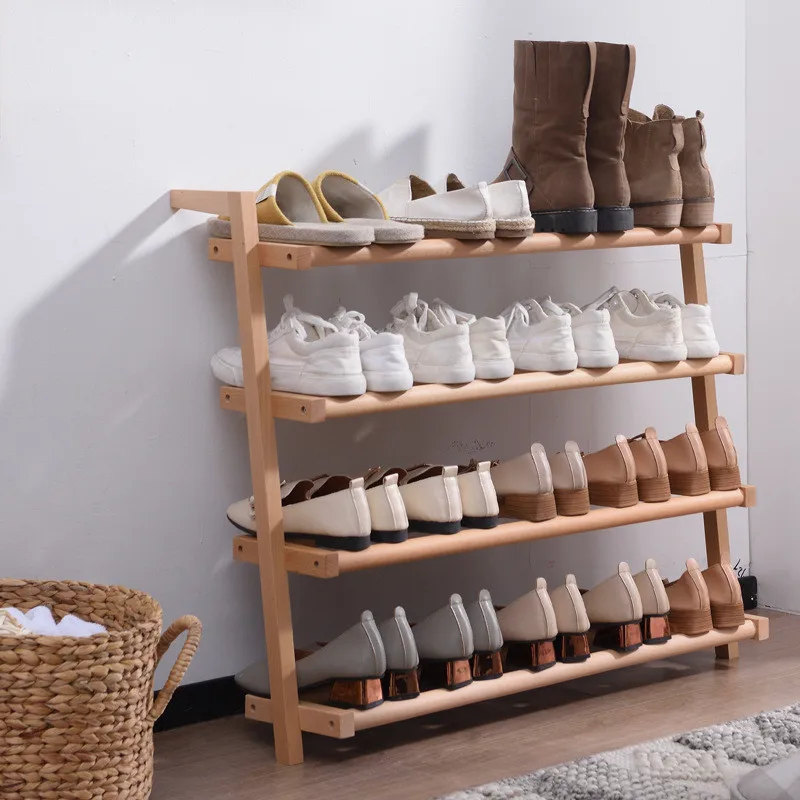 

Free Installation 4 Layers Shoe Rack Simple Household Economic Racks Dormitory Door Storage Rack Bamboo Shoe Cabinet Creative