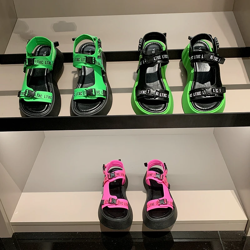 

2021 Summer Fashion Sneakers Women Platform Chunky Casual Shoes Luxury Designers Woman Thick Soled Walking Trainers Tenis Female