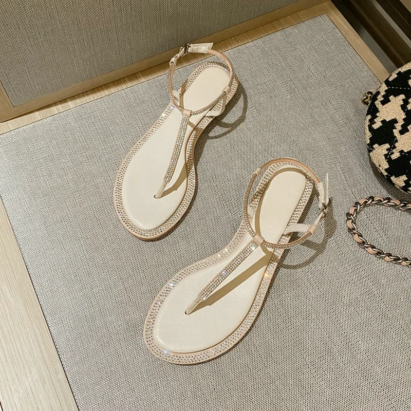 

EshtonShero women shoes Sandals Woman Round Toe Ankle Buckle Flat Heel Sexy Leather Platform Summer Party Leisure Shoes Size4-8