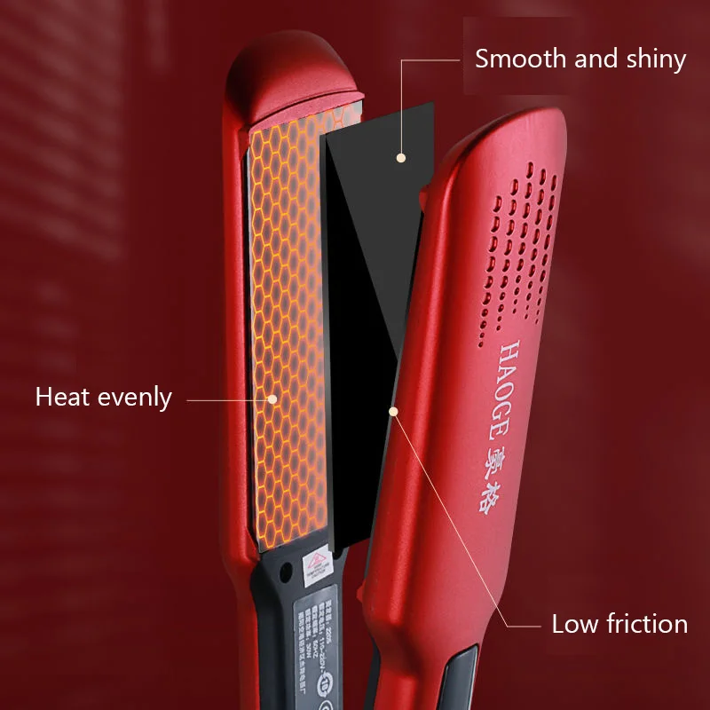 

LCD Screen Hair Straightener Professional PTC Hair Styling Iron Fast Heating Flat Iron with Wide Heating Plate