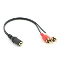 2 rca male to female 3 5mm jack aux stereo audio cable adapter converter