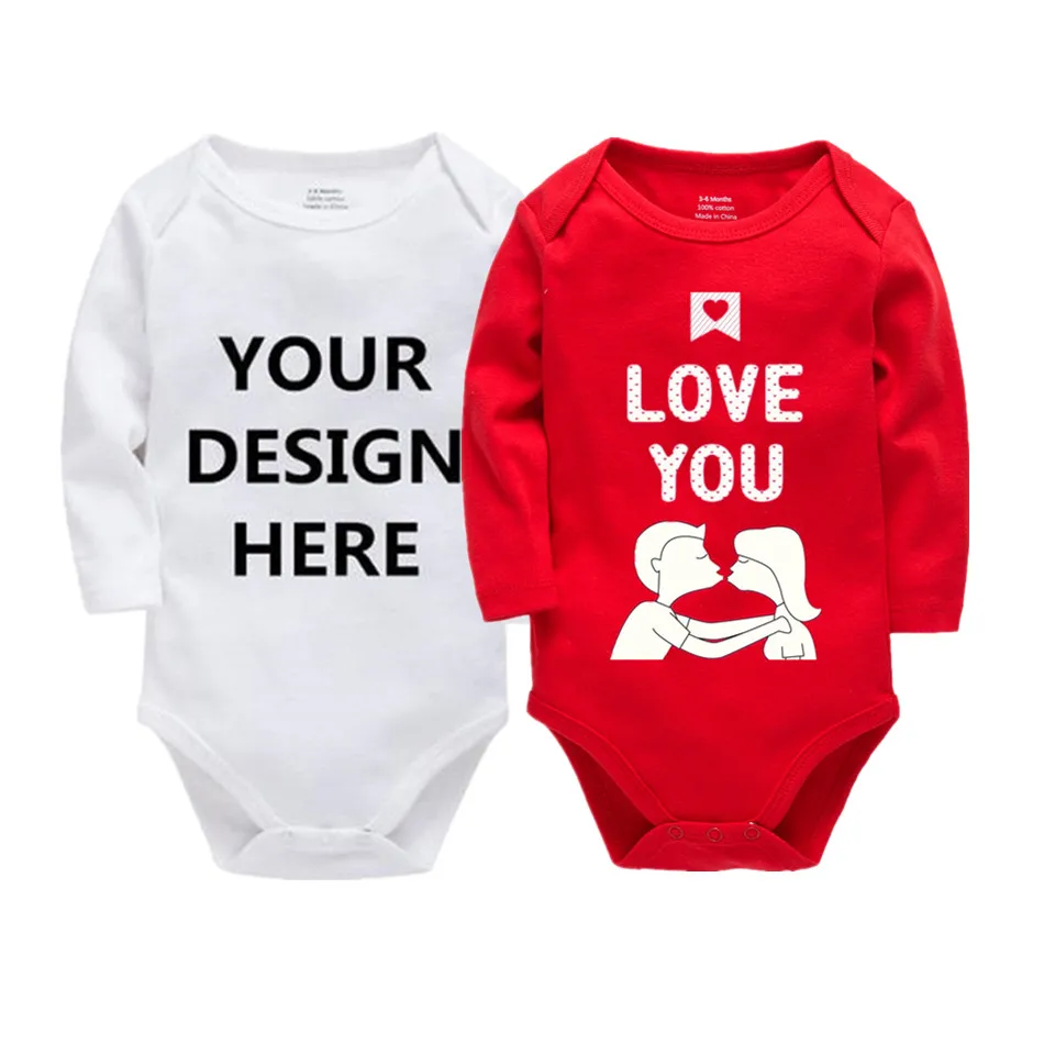 Roupas Bebe De customized боди для малышей однотонный персонализированный комбинезон