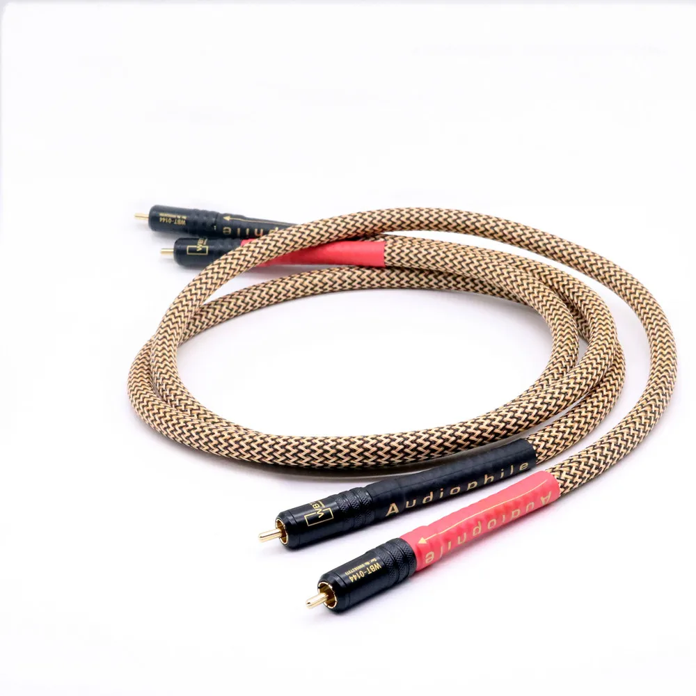 

Hifi OFC copper audio 2rca to 2rca jack cable signal lines AUX CD amplifier connection cable