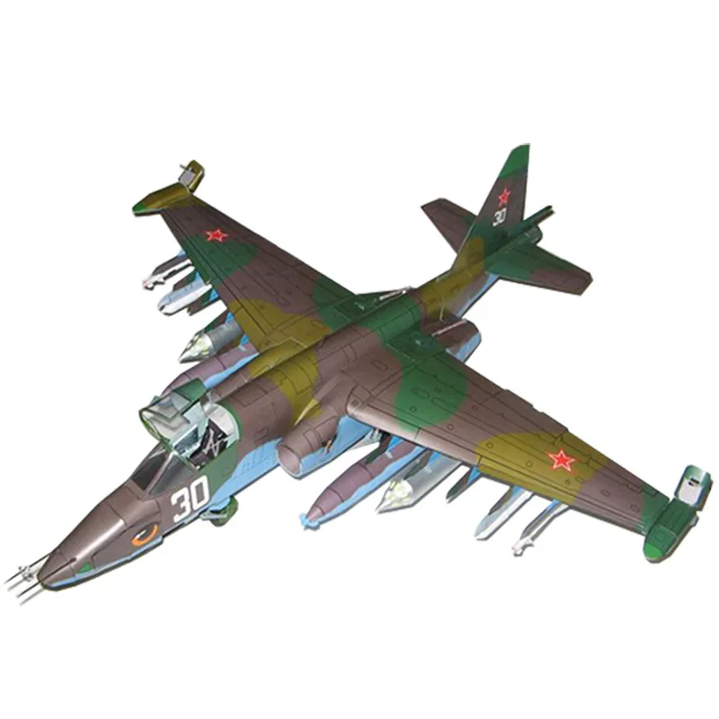 47*43 см Sukhoi Su 25 Frogfoot истребитель самолета DIY 3D бумажная карта модель строительные