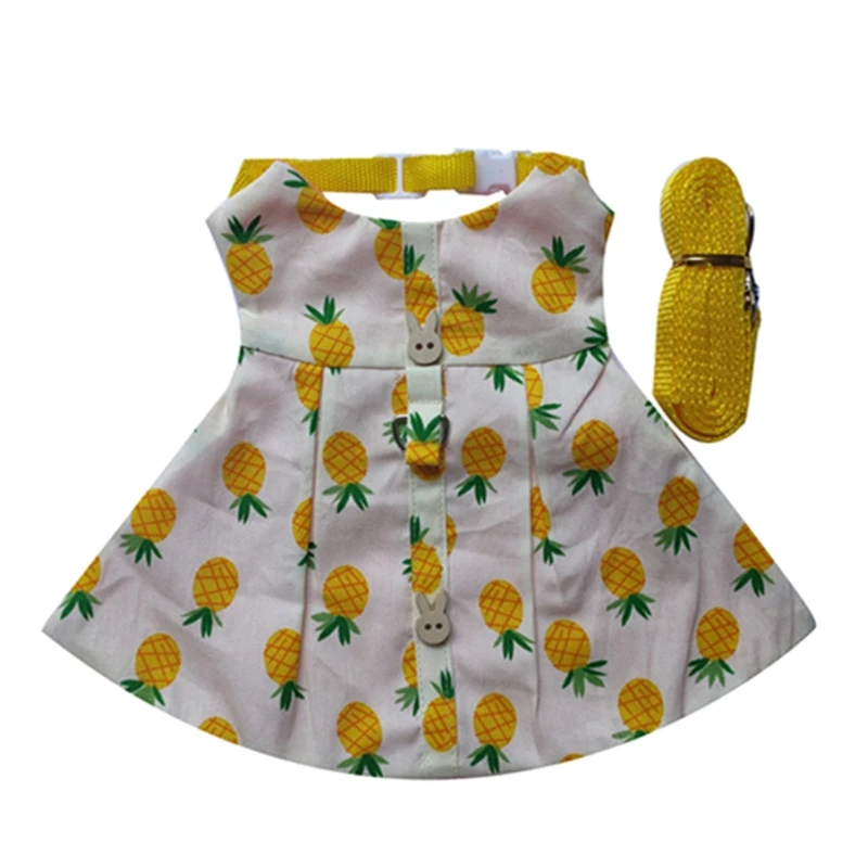 Rabbit Dress Small Animal Outdoor Walking Harness Vest and Leash Set Cute Clothes Chest Strap for Puppy Kitten 2 Sizes | Дом и сад