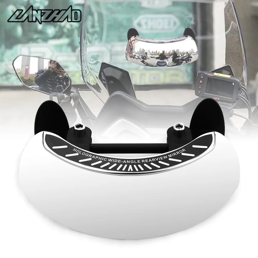 Универсальное зеркало заднего вида на лобовое стекло мотоцикла 180 ультра