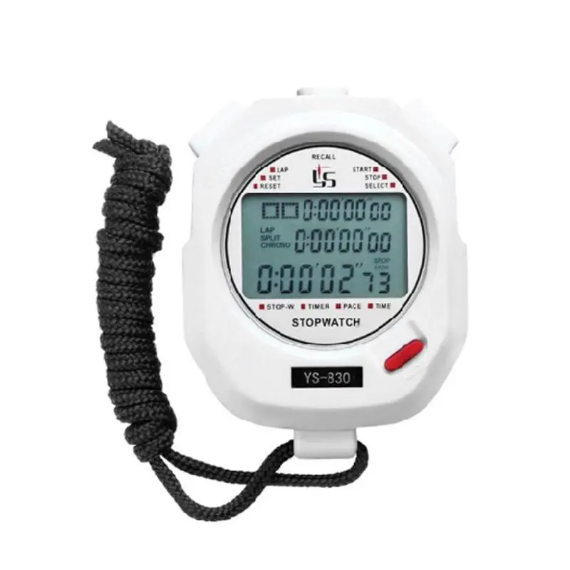 Три ряда из 100 таймеров секундомера тренировочные черно белые 2 цвета