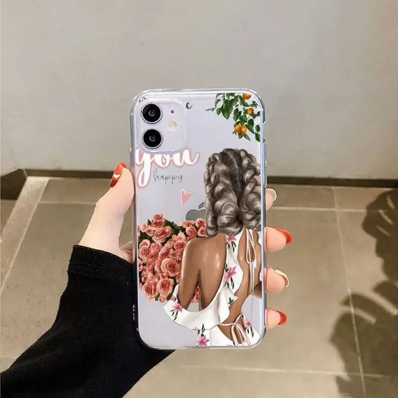 

Fashion Super Dad Mom Baby Girl Phone Case Transparent soft For iphone 5 5s 5c se 6 6s 7 8 11 12 plus mini x xs xr pro max