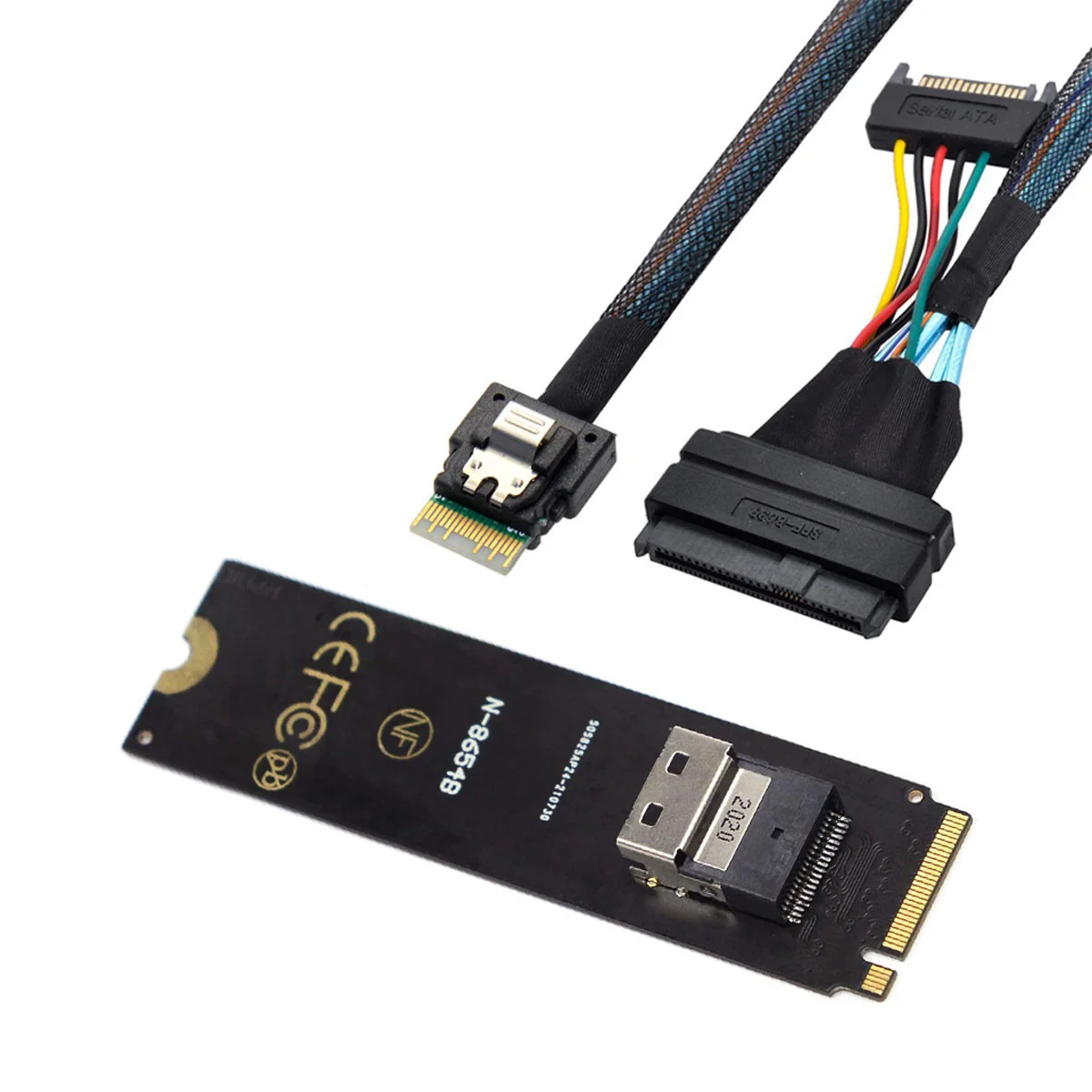 NGFF U.2 U2 SFF-8639 NVME PCIe SSD Cable and M-Key to SFF-8654 Slimline SAS Card Adapter for Mainboard | Компьютеры и офис