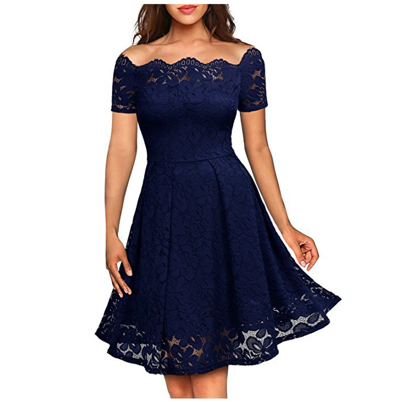 

Winter Women's Dress Black Bandage Dress Sexy Slash Neck Elegant Off Shoulder Lace Celebrity Party Bodycon Club Dress tube top