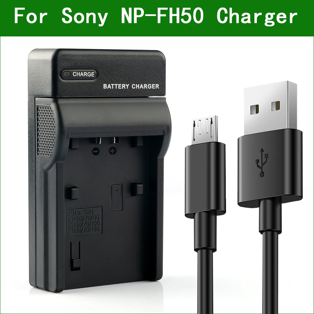 Зарядное устройство LANFULANG NP-FH50 NP FH50 USB для камеры Sony DCR-SR38 DCR-SR42 DCR-SR45 DCR-SR46 DCR-SR47 DCR-SR48
