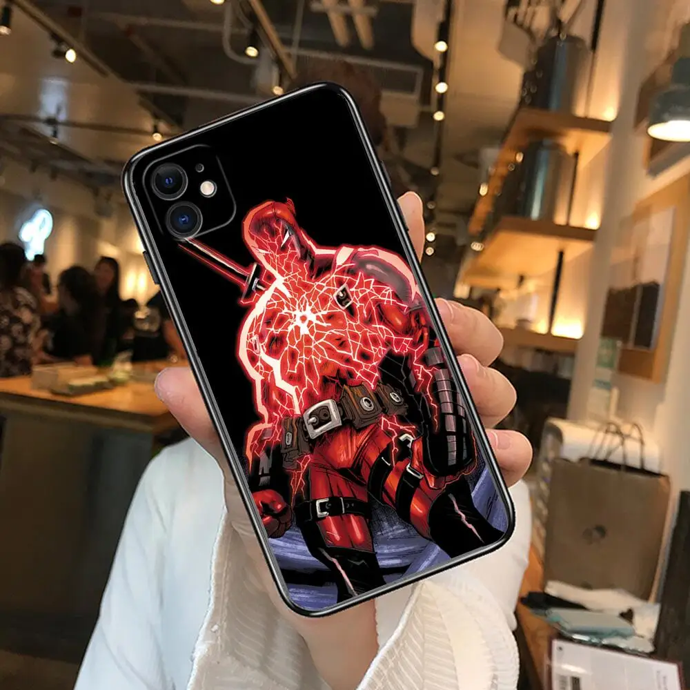Чехлы для телефонов с героями Marvel Дэдпул iphone 11 Pro Max Чехол 12 8 PLUS 7 6S XR X XS mini Женские