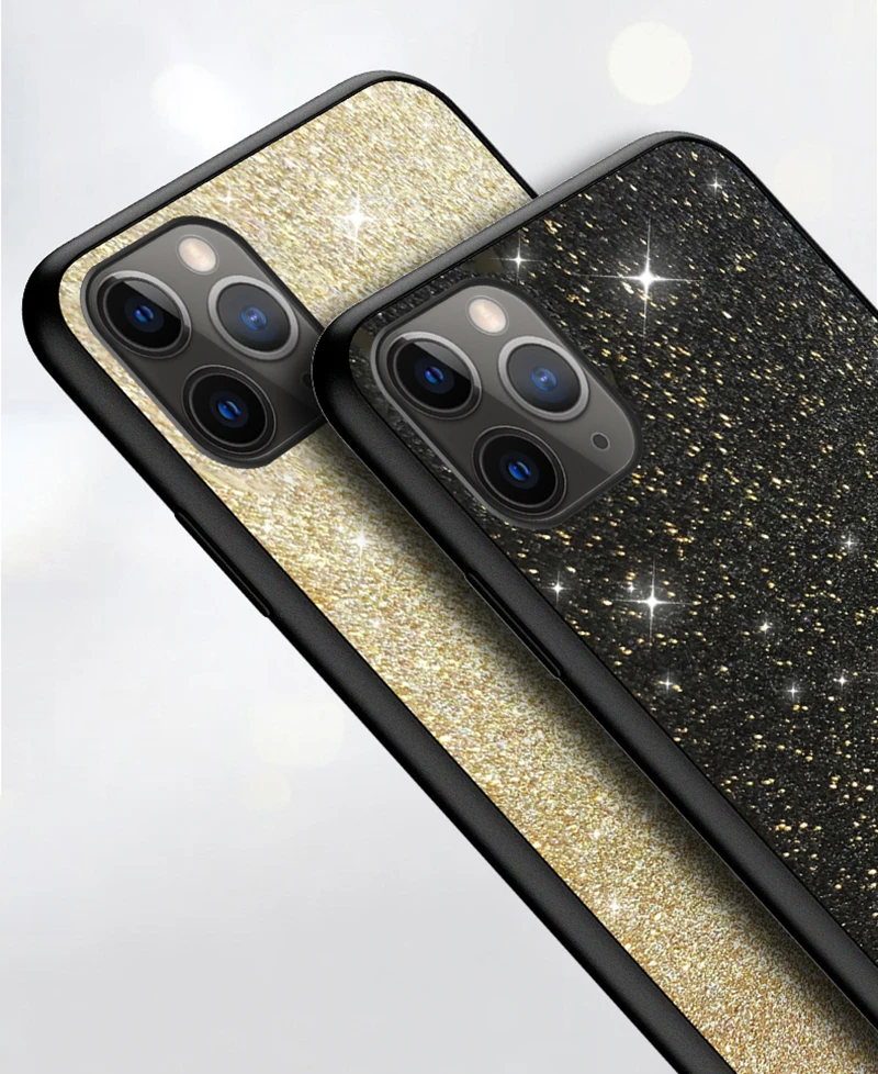 

Luxury Bling Case For iPhone 12 Pro Max Mini 11 Flash Gold Glitter Cover For iPhone 11 Pro XS Max XR X 8 7 Plus Phone Case