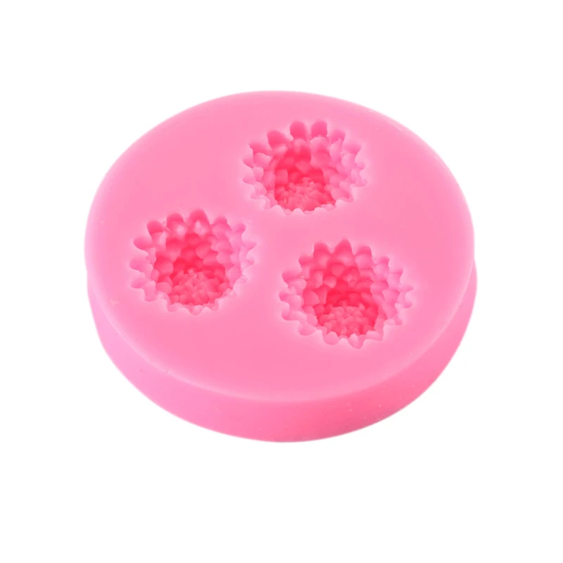 Силиконовая форма с 3 отверстиями для украшения тортов термостойкая конфет и