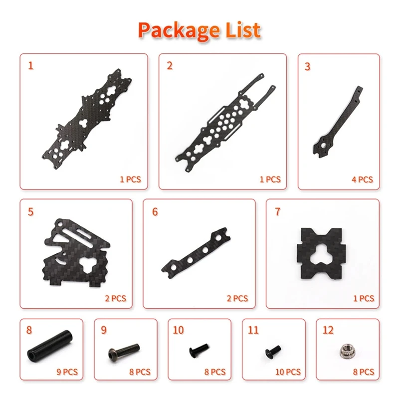 

Tcmmrc FPV Avengers 225HD 5 Inch 225mm Wheelbase 5mm Arm 3K Carbon Fiber Frame Kit for FPV Racing Drone Quadcopter DIY Accs