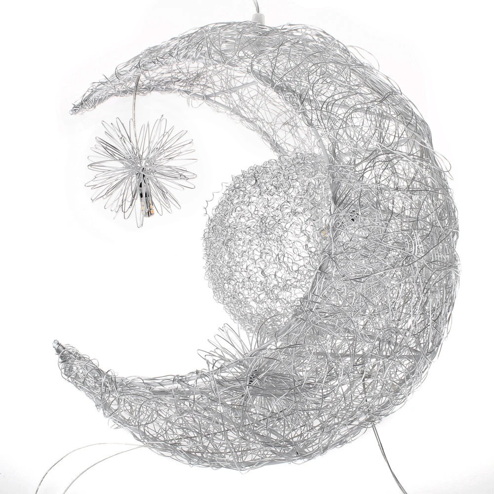 Современный подвесной светильник s LED люстра в форме Луны звезды потолочный для