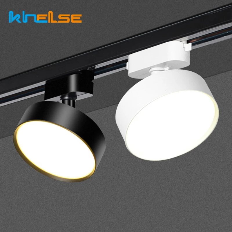 

LED COB Track Light 9W 12W 18W 24W 2 Wires Ceiling Track lighting Clothing Store Rotatable Aluminum Rail Spotlights Fill Lamp