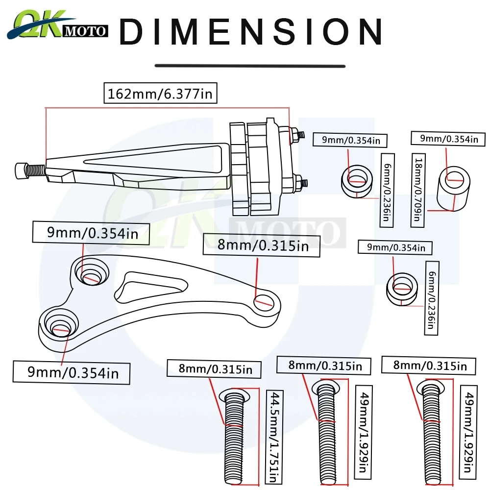 

Motorcycle Aluminum Adjustable Steering Stabilize Damper bracket Mount For Honda cb650f CB 650F CB650F 2014-2015-2016 2017 2018