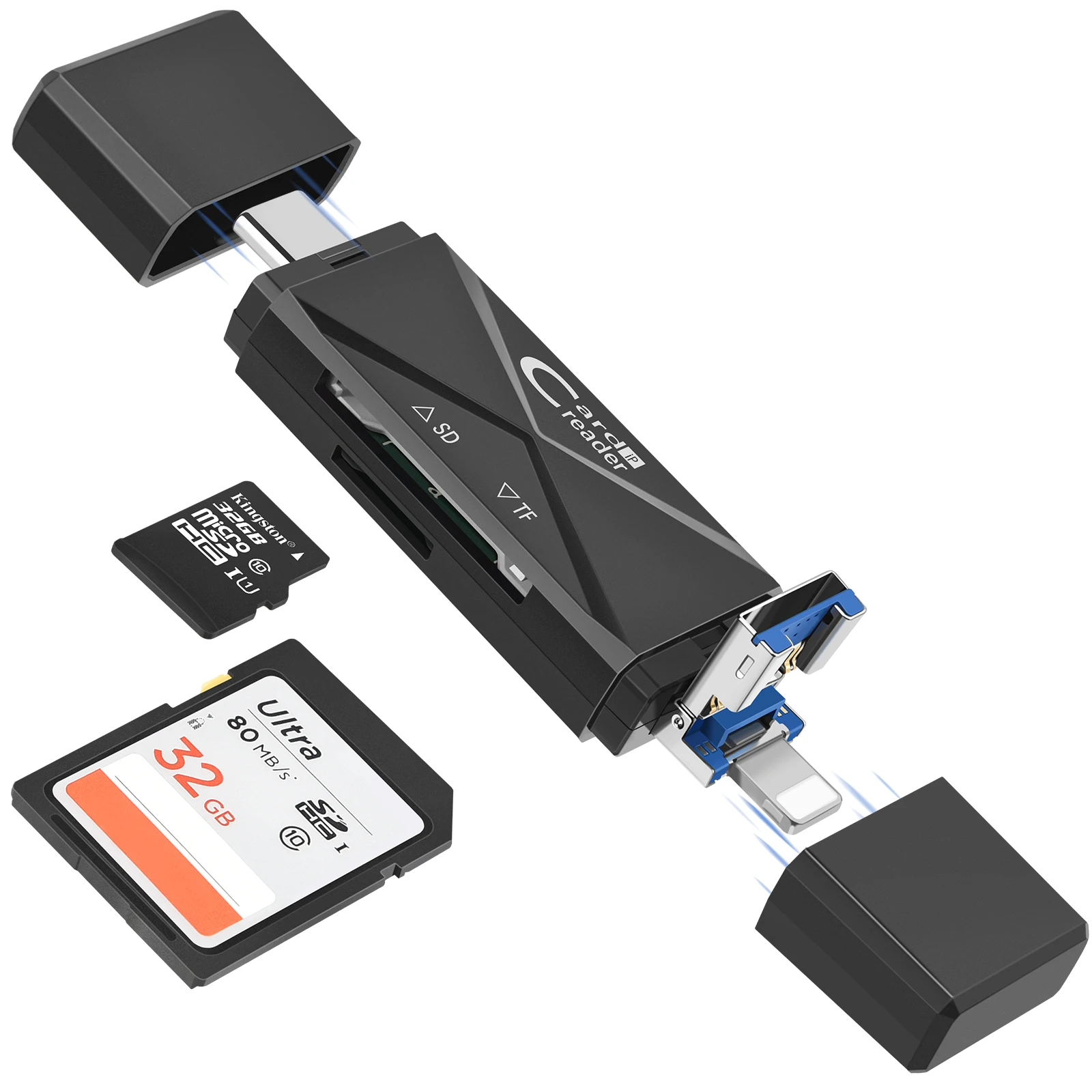 

3 в 1, устройство для чтения SD-карт, USB 2,0