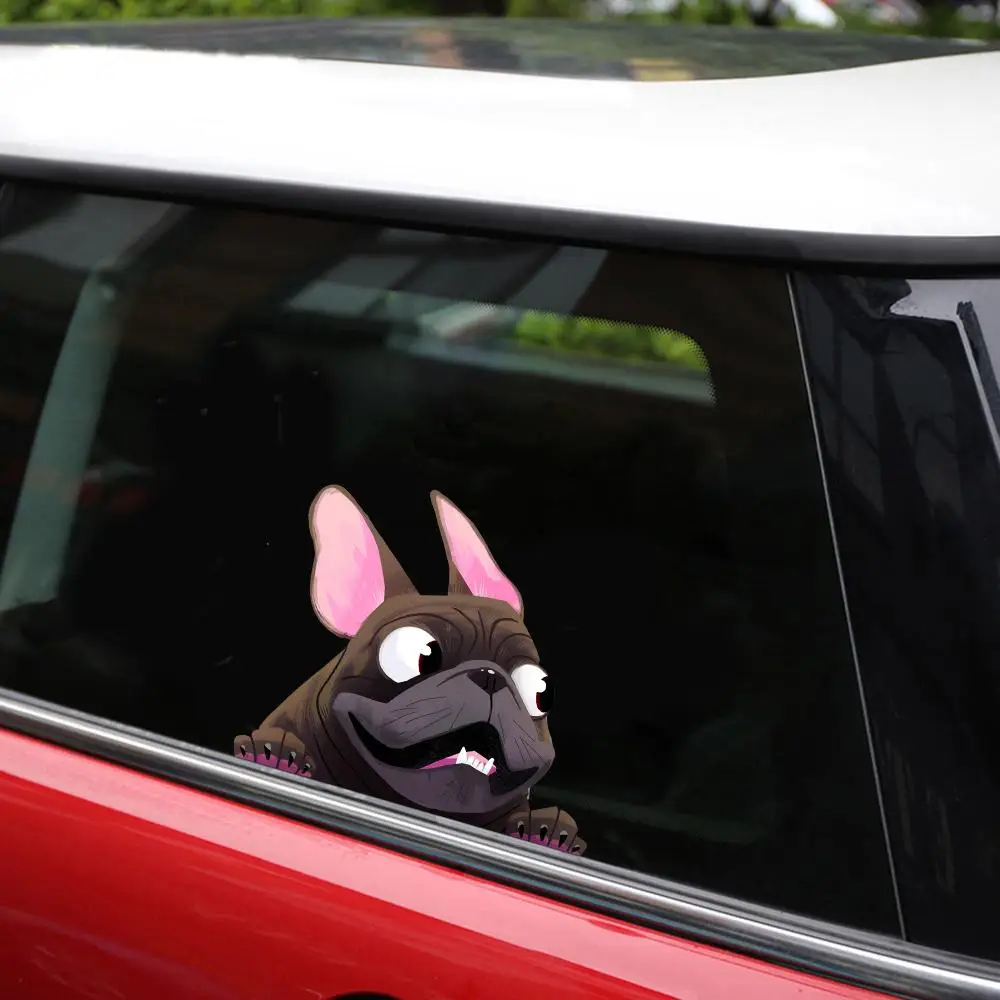 

3D Unique Car Styling Funny Puppy Cartoon Car Sticker Colorful Window Body Vinyl Sticker Decal