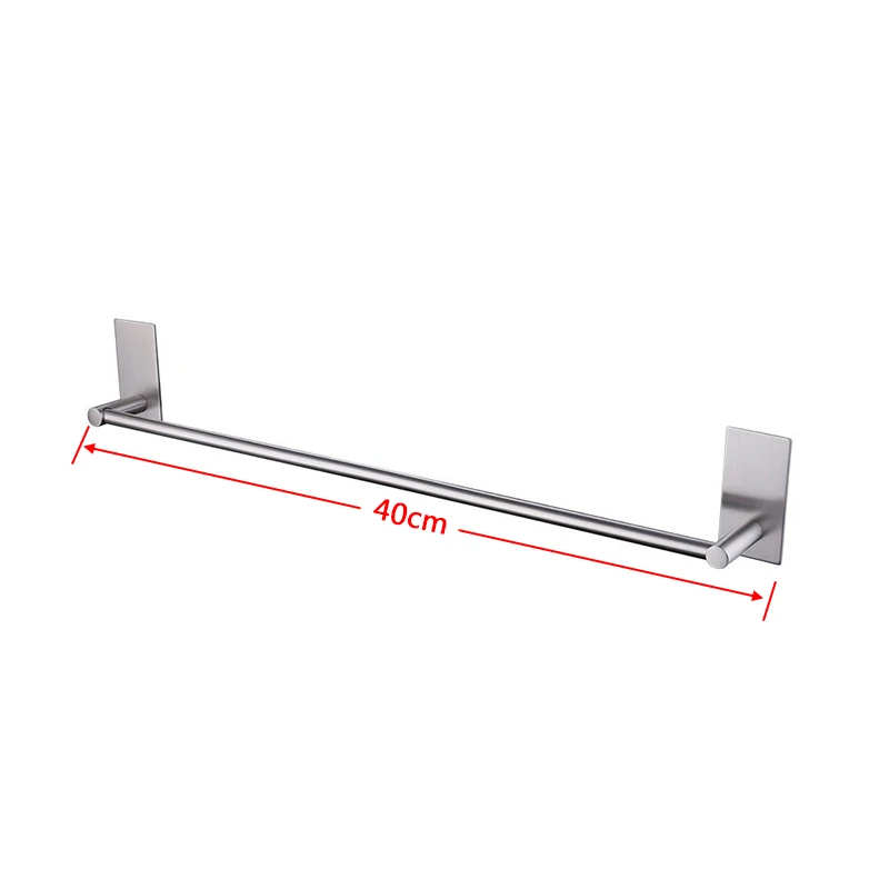 

40/55/70CM Towel Rail Rack Holder Single Wall Mounted Bathroom Supplies Shelf Dropship