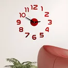 Украшение для гостиной DIY настенные часы 3D зеркальная поверхность наклейка домашний офис Декор часы акриловые зеркальные наклейки часы для дома