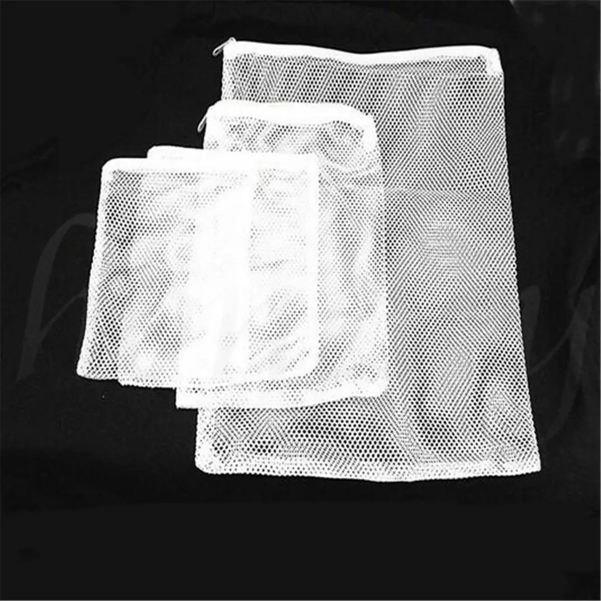 

1X Nylon Mesh Aquarium Fish Tank Pond Filter Supplies Media Zip Net Bag 5 Sizes