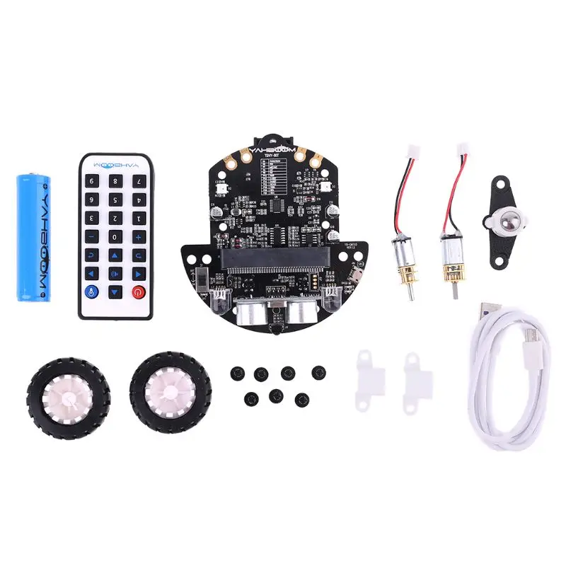 

2020 New 1Set Micro:bit Graphical Programming Robot Mobile Platform Smart Car V4.0 Support Line Patrol Ambient Light Accessories