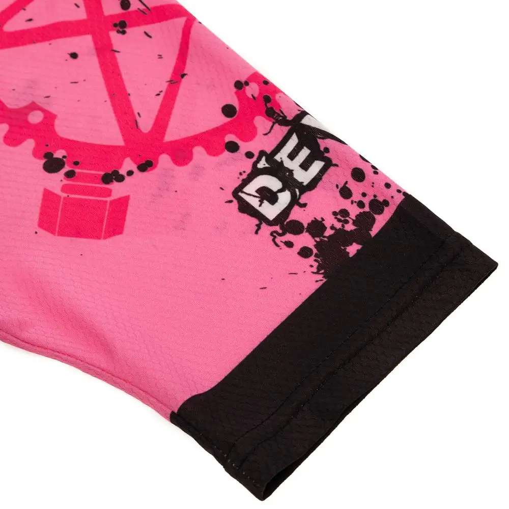 Женская велосипедная Джерси летняя с коротким рукавом горная дорога Розовый