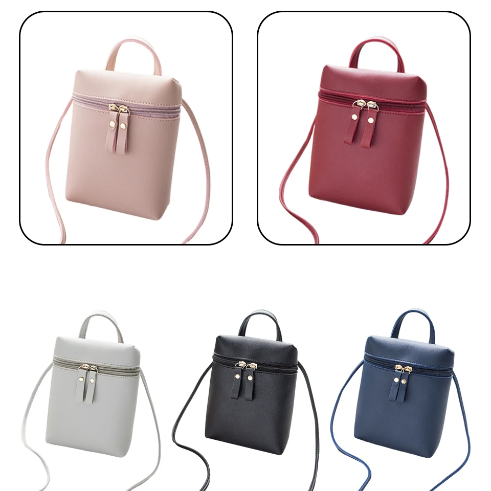 

Versatile Shoulder Bag Vintage Small Crossbody Bag Shopping Lady Purse Phone Bag Fashion PU Leather Solid Color Wallet