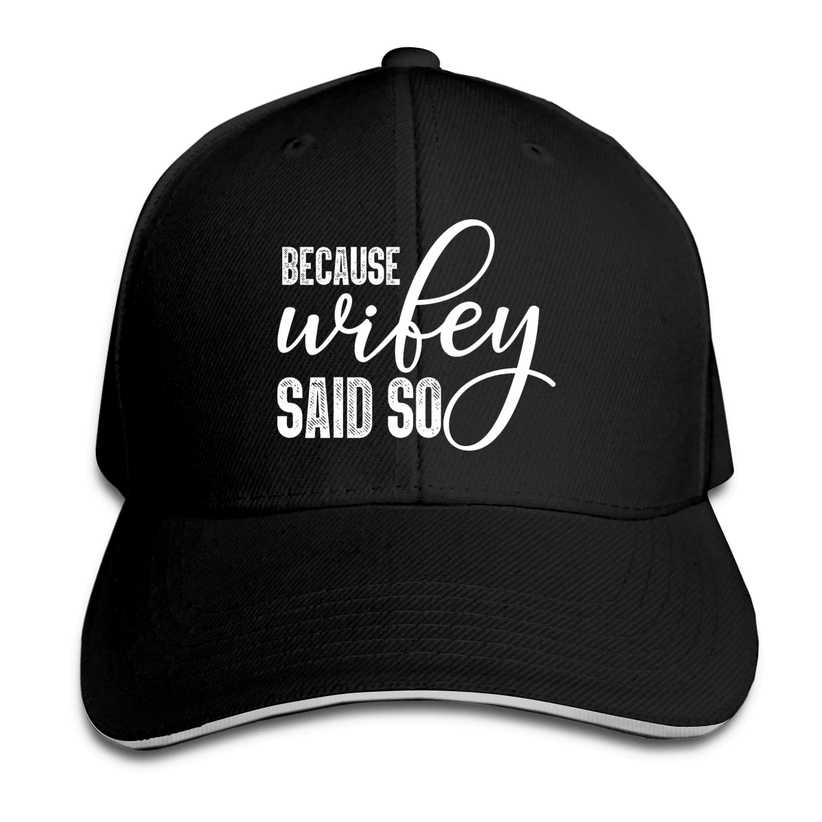 

Because Wifey Said So Hat Baseball Cap for Men Women Fashion Adjustable Sun Hat