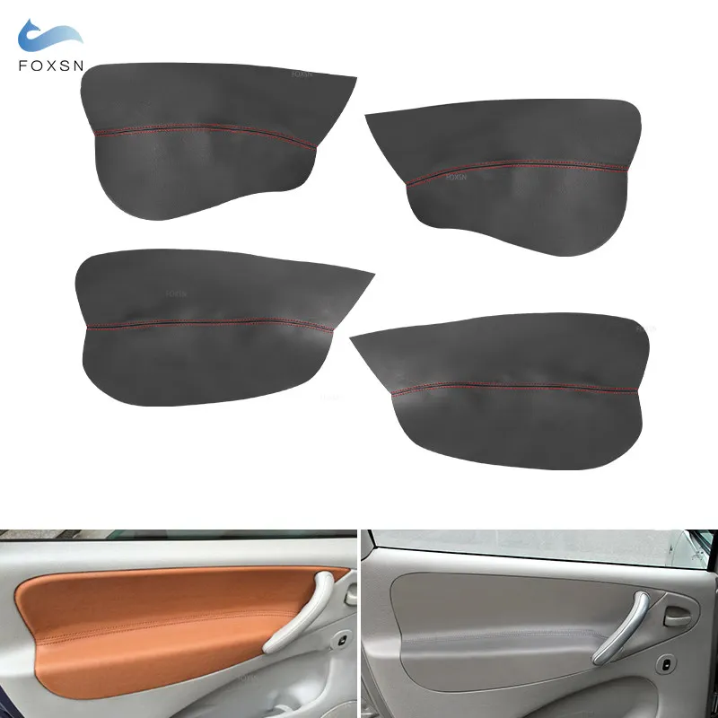 

For Citroen Xsara Picasso Microfiber Leather Door Armrest Panel Cover 4pcs with Mount Fittings Car Interior Accessories