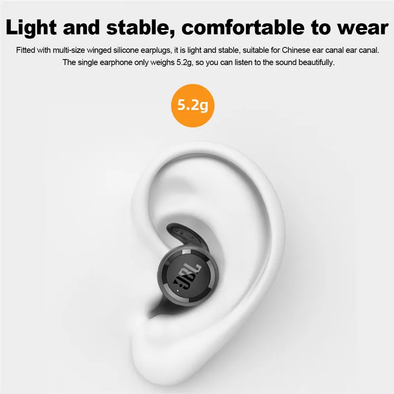 JBL T280 TWS Bluetooth Earphones Stereo Bass Sound Headset Noise Cancelling Wireless Headphones with Mic Charging Case Hot | Электроника