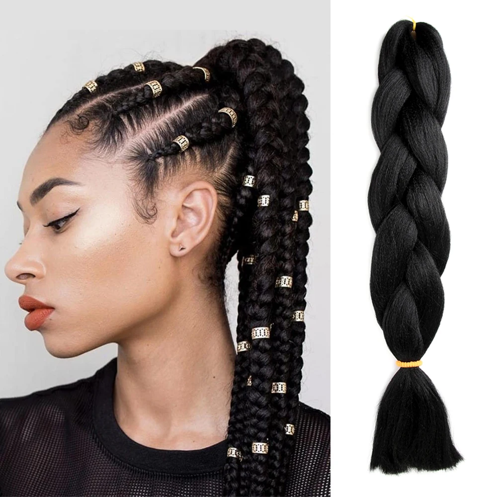 

Natifah Jumbo Braiding Hair Kanekalon Hair Wholesale hair Crochet Braid Hair 100g/pcs Synthetic Hair Extension 24inch Purple